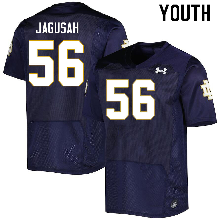 Youth #56 Charles Jagusah Notre Dame Fighting Irish College Football Jerseys Stitched Sale-Navy